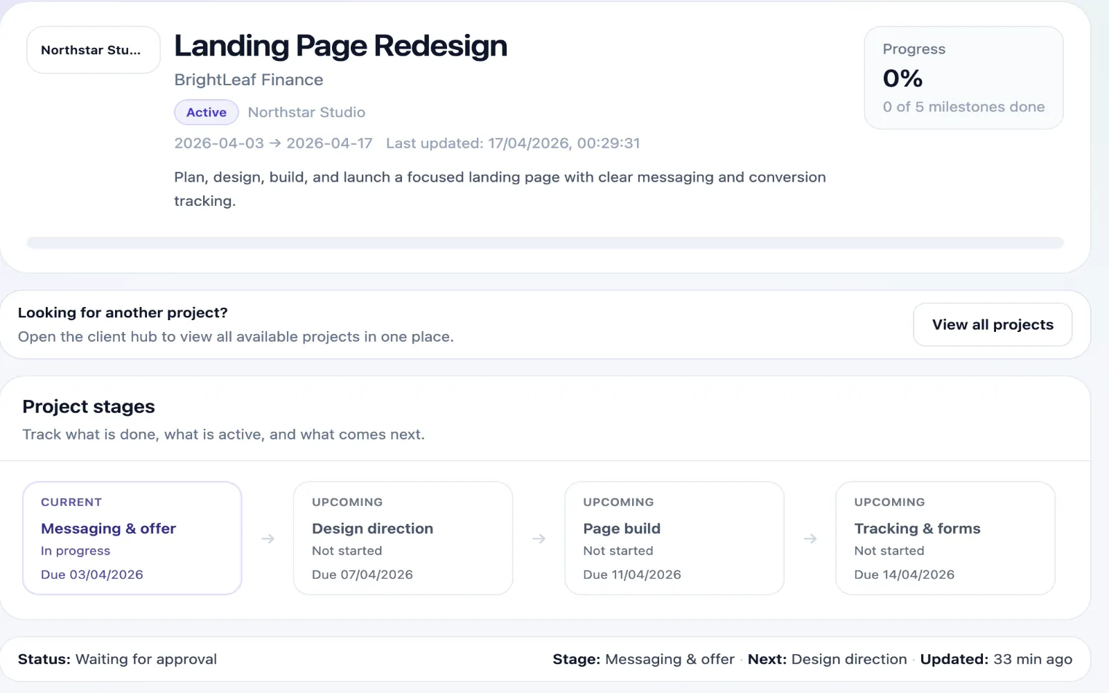 Public project page one